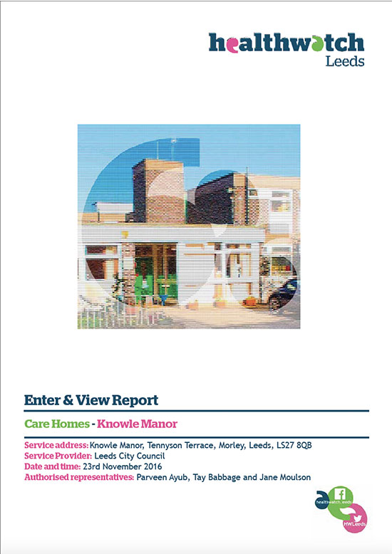Knowle manor report cover