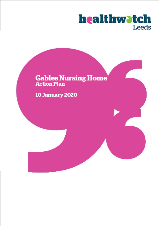 Gables Nursing Home action plan report cover