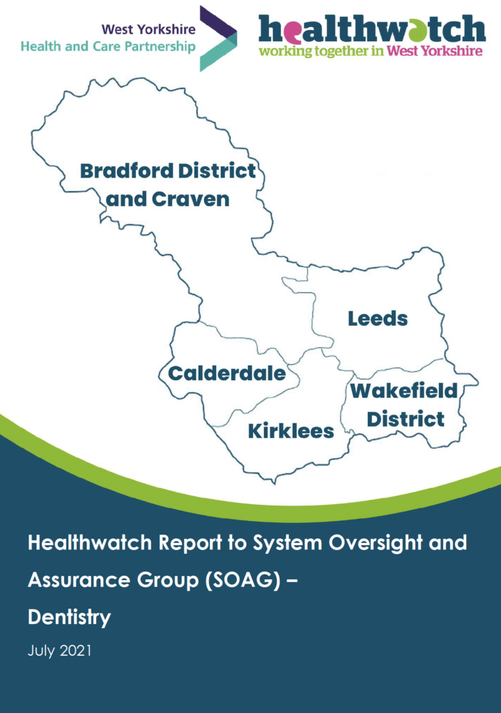 image of SOAG report on dentistry july 2021