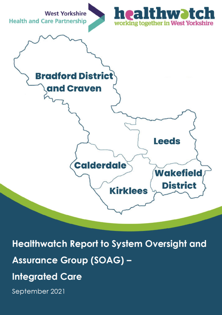 image of SOAG report on integrated care september 2021