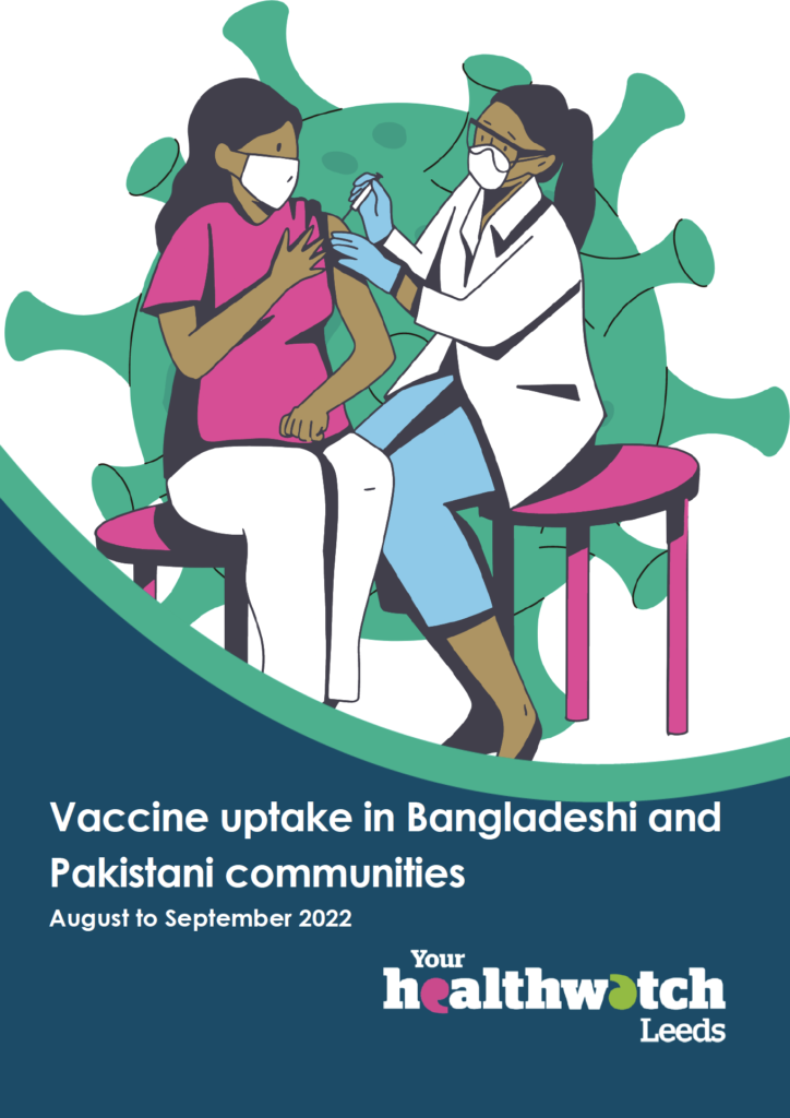Image of the cover of the vaccine uptake in Bangladeshi and Pakistani communities report