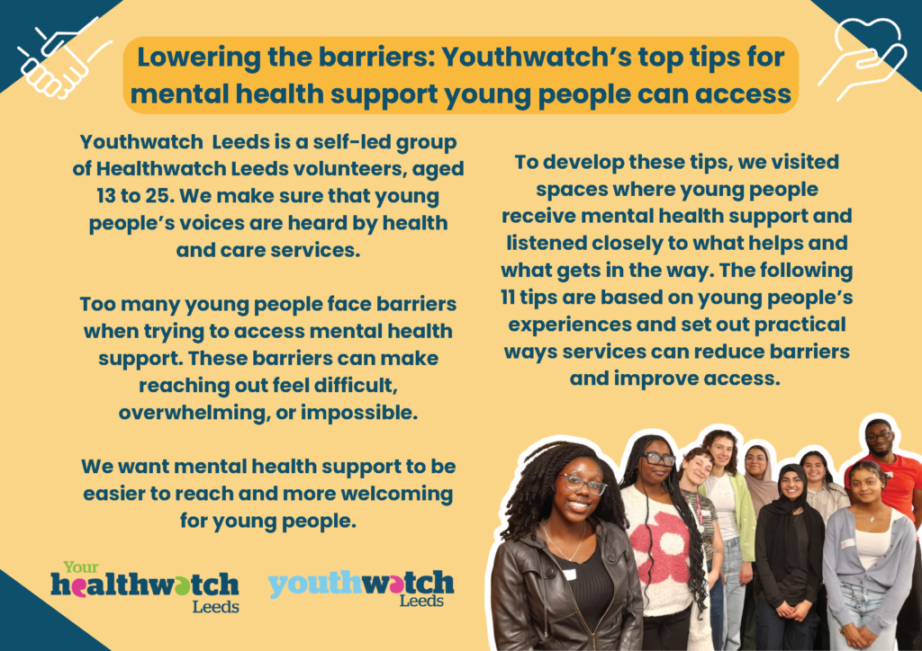 First page of the youthwatch 11 top tips.