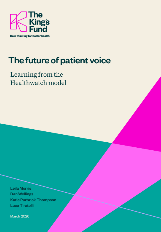 The King's fund report cover.
