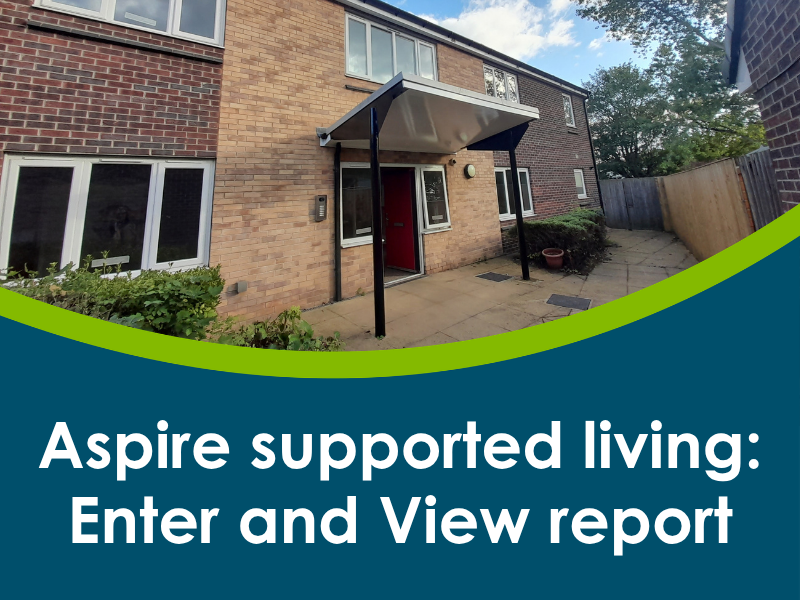 Aspire supported living enter and view report